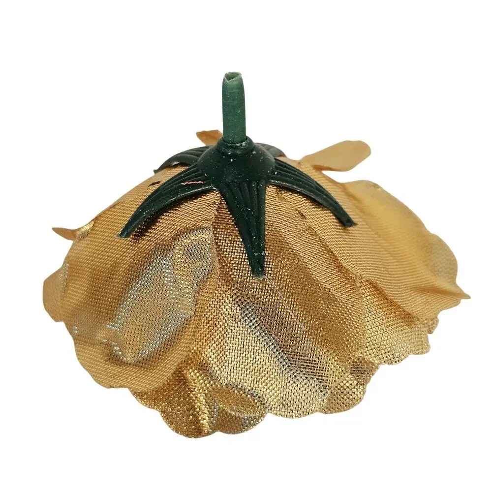 70 Gold Artificial Silk Rose Heads 3 Inch Wedding Craft Floral Decor Flowers DIY